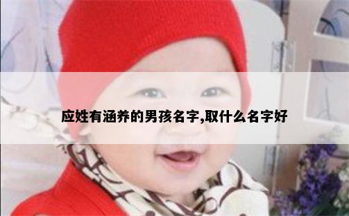应姓有涵养的男孩名字,取什么名字好
