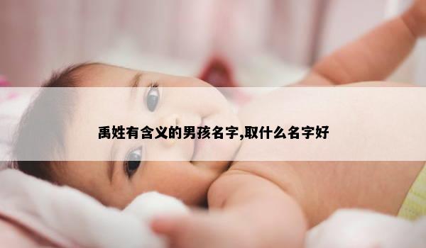 禹姓有含义的男孩名字,取什么名字好