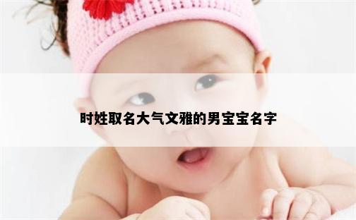 时姓取名大气文雅的男宝宝名字