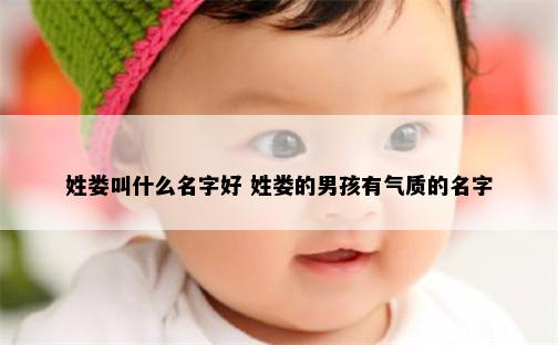 姓娄叫什么名字好 姓娄的男孩有气质的名字