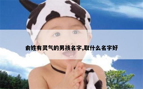 俞姓有灵气的男孩名字,取什么名字好