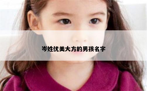 岑姓优美大方的男孩名字