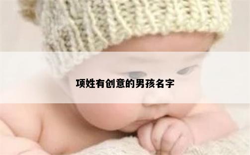 项姓有创意的男孩名字