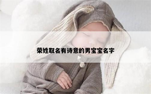 荣姓取名有诗意的男宝宝名字
