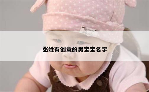 张姓有创意的男宝宝名字