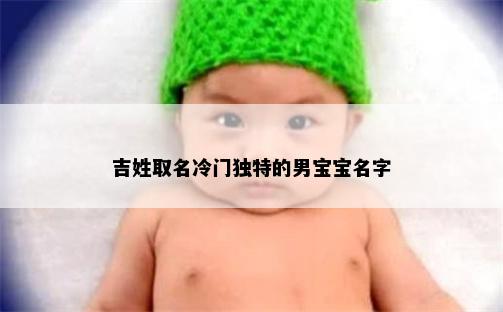 吉姓取名冷门独特的男宝宝名字