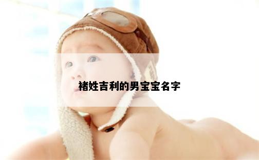褚姓吉利的男宝宝名字