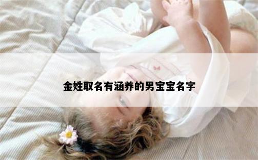 金姓取名有涵养的男宝宝名字